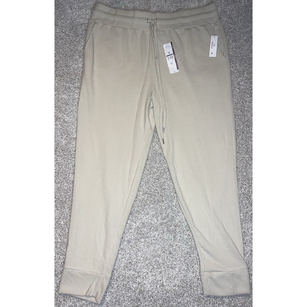 Time & Tru Knit Lounge Pants Tan Womens XXL 20 Joggers New‎